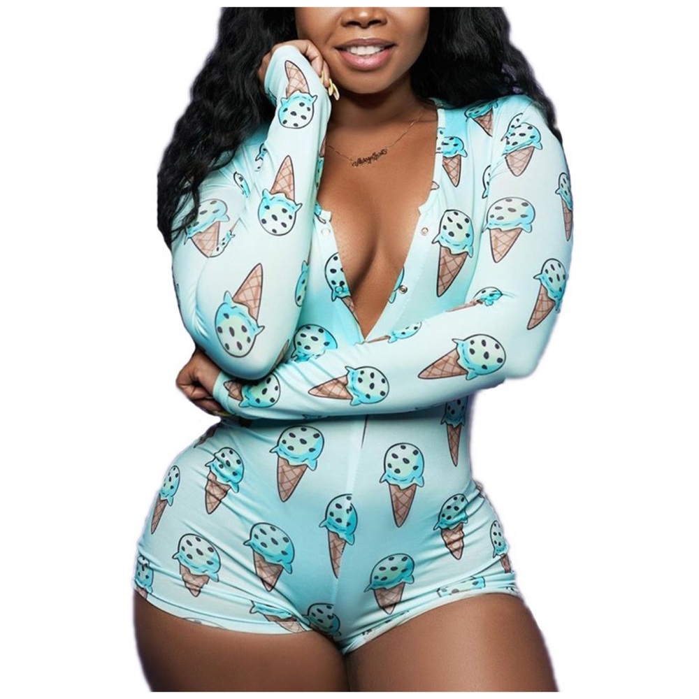 Ice Cream Print Pajamas
